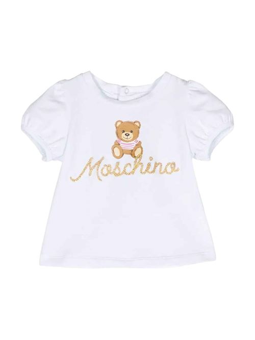 T-SHIRT M/C MOSCHINO BABY | MHM02B LBA34/10101
